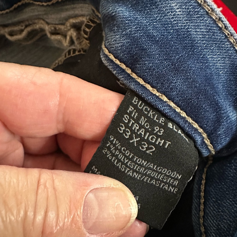 Buckle Black Classic Blue Women's Jeans straight leg skinny. 34x32 - Picture 3 of 5